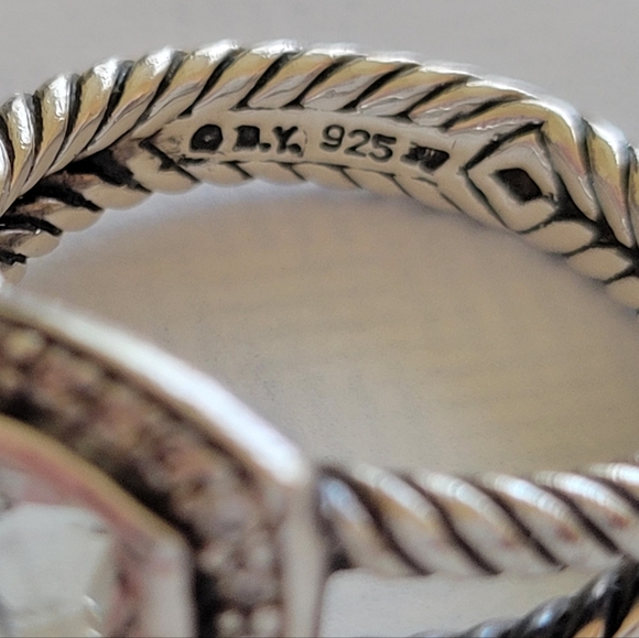 David YurmanPetite Albion Ring with Prasiolite & Diamonds size 7 - Picture 3 of 7